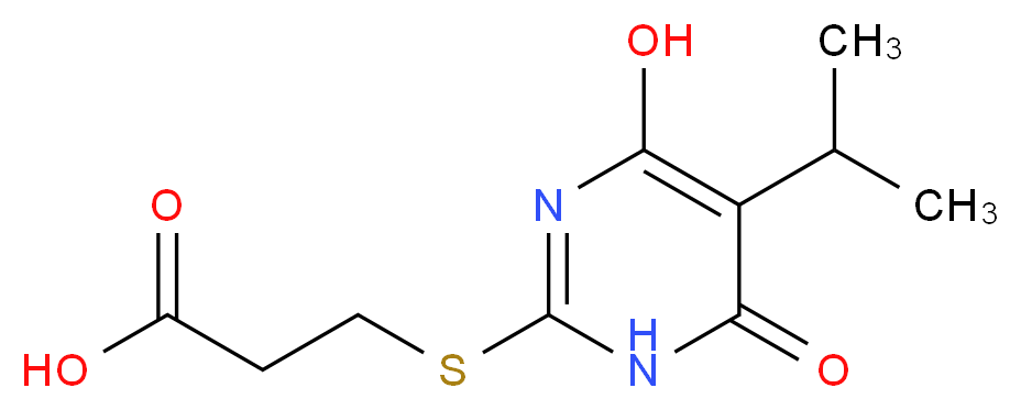 3-(4-Hydroxy-5-isopropyl-6-oxo-1,6-dihydro-pyrimidin-2-ylsulfanyl)-propionic acid_Molecular_structure_CAS_337499-88-4)