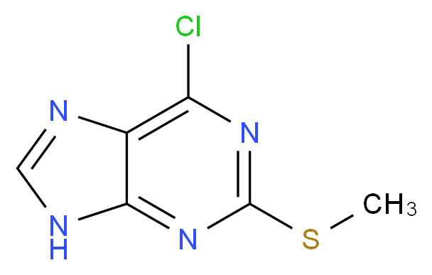 6-chloro-2-(methylthio)-9H-purine_Molecular_structure_CAS_66191-23-9)
