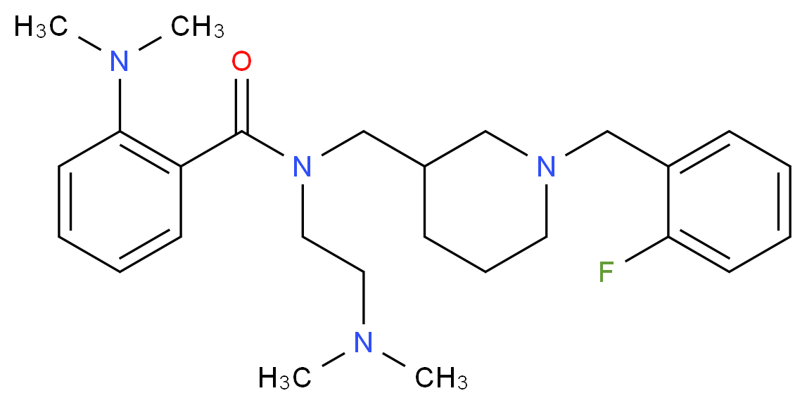 2-(dimethylamino)-N-[2-(dimethylamino)ethyl]-N-{[1-(2-fluorobenzyl)-3-piperidinyl]methyl}benzamide_Molecular_structure_CAS_)