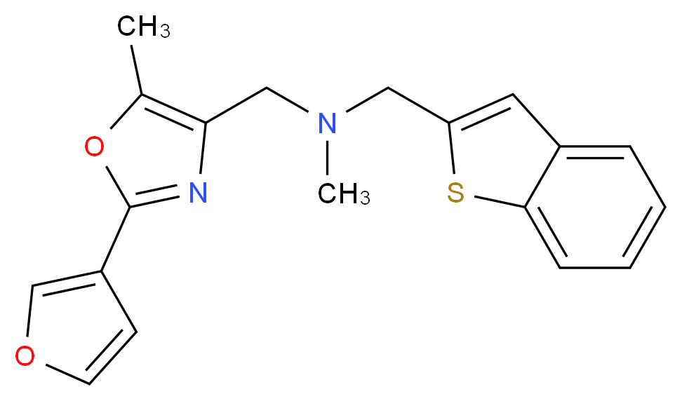 (1-benzothien-2-ylmethyl){[2-(3-furyl)-5-methyl-1,3-oxazol-4-yl]methyl}methylamine_Molecular_structure_CAS_)