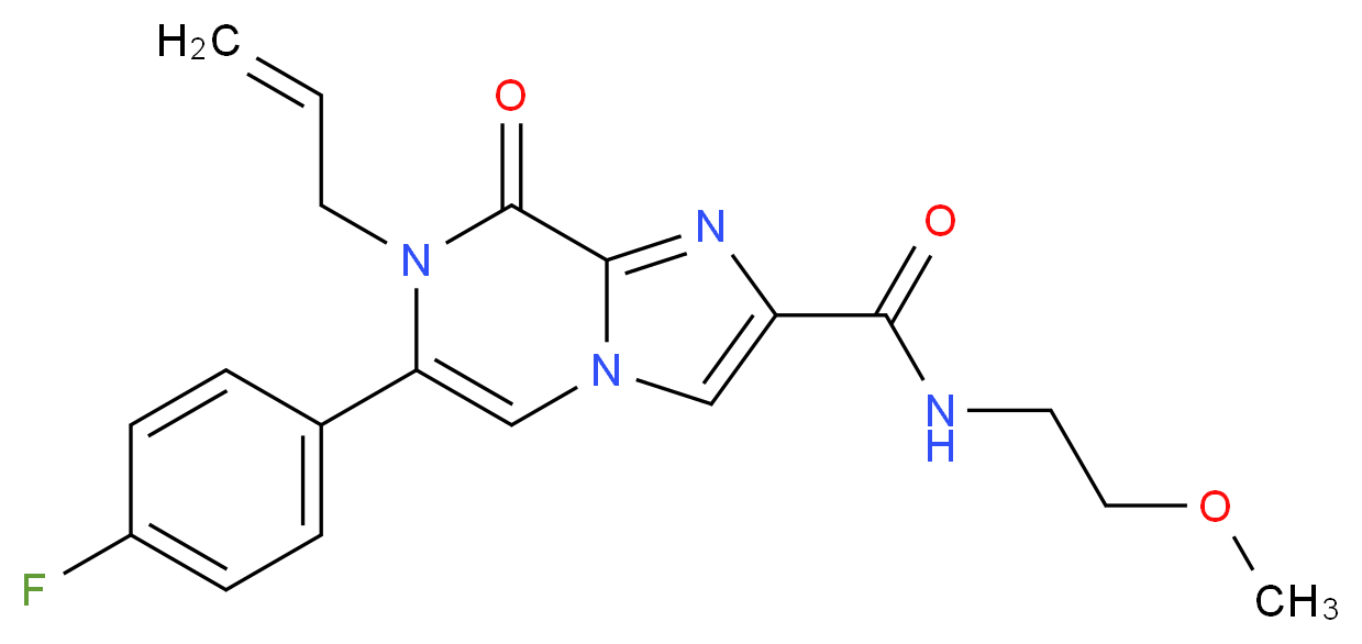7-allyl-6-(4-fluorophenyl)-N-(2-methoxyethyl)-8-oxo-7,8-dihydroimidazo[1,2-a]pyrazine-2-carboxamide_Molecular_structure_CAS_)