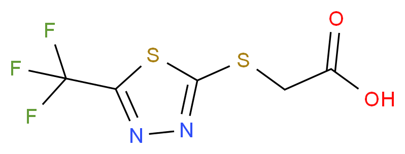 {[5-(Trifluoromethyl)-1,3,4-thiadiazol-2-yl]thio}acetic acid_Molecular_structure_CAS_)