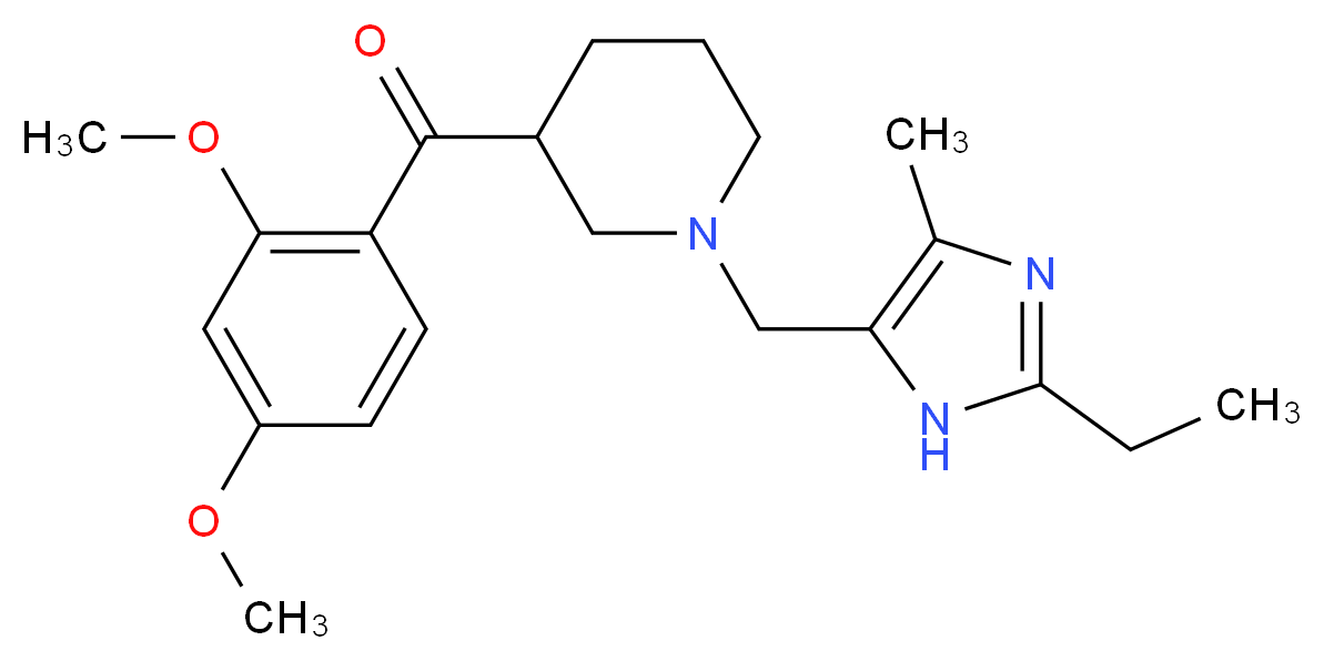(2,4-dimethoxyphenyl){1-[(2-ethyl-4-methyl-1H-imidazol-5-yl)methyl]-3-piperidinyl}methanone_Molecular_structure_CAS_)
