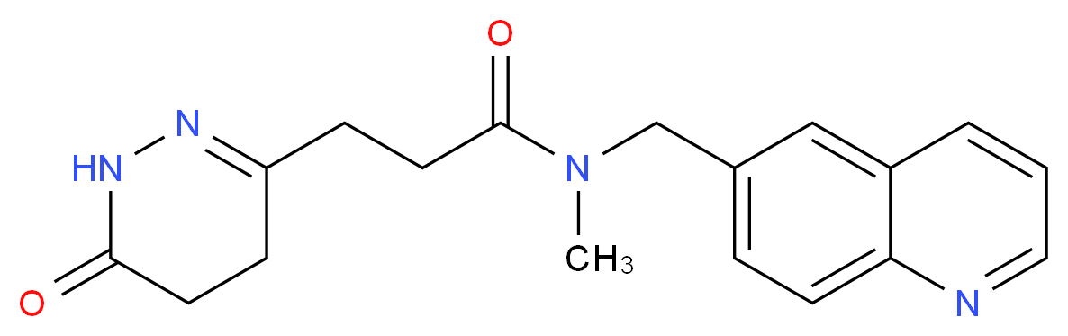 N-methyl-3-(6-oxo-1,4,5,6-tetrahydro-3-pyridazinyl)-N-(6-quinolinylmethyl)propanamide_Molecular_structure_CAS_)