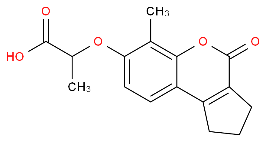 2-[(6-Methyl-4-oxo-1,2,3,4-tetrahydrocyclopenta-[c]chromen-7-yl)oxy]propanoic acid_Molecular_structure_CAS_307548-90-9)