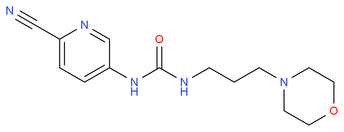 N-(6-cyanopyridin-3-yl)-N'-(3-morpholin-4-ylpropyl)urea_Molecular_structure_CAS_)