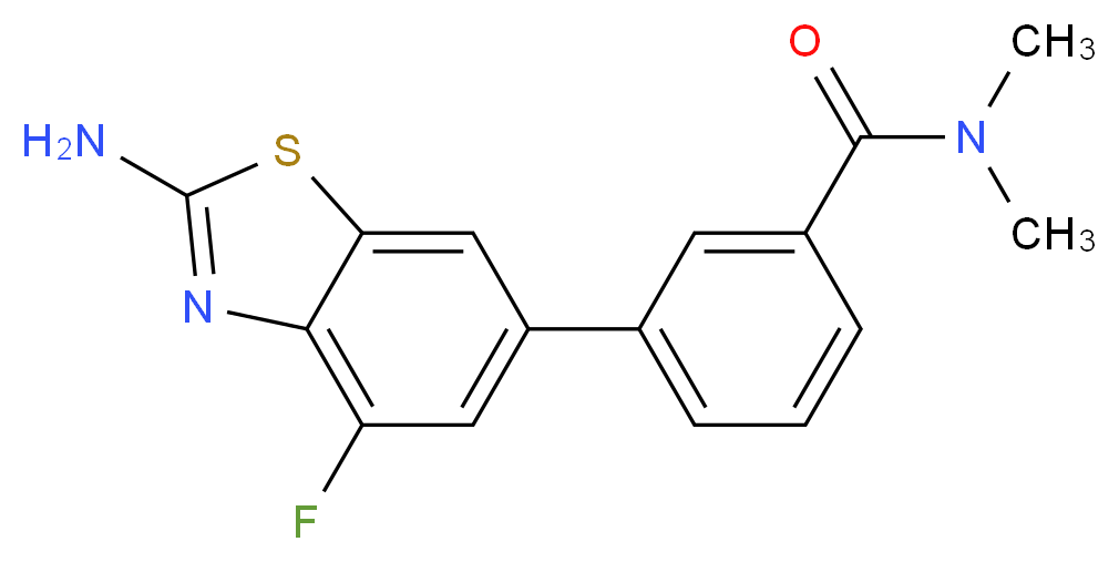3-(2-amino-4-fluoro-1,3-benzothiazol-6-yl)-N,N-dimethylbenzamide_Molecular_structure_CAS_)