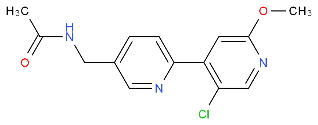 N-[(5'-chloro-2'-methoxy-2,4'-bipyridin-5-yl)methyl]acetamide_Molecular_structure_CAS_)