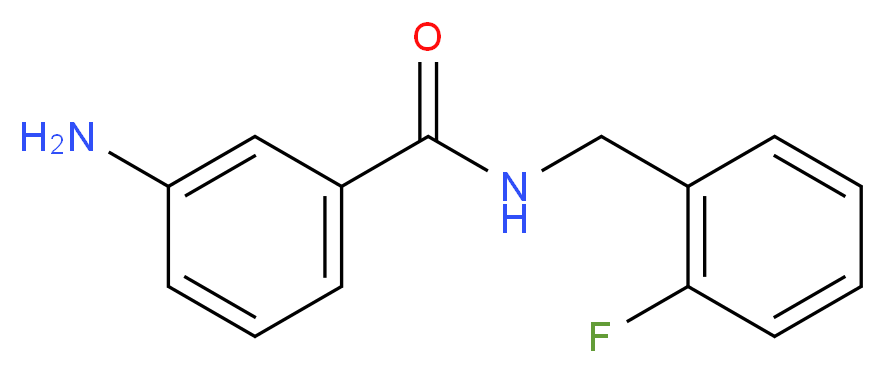 3-amino-N-[(2-fluorophenyl)methyl]benzamide_Molecular_structure_CAS_)