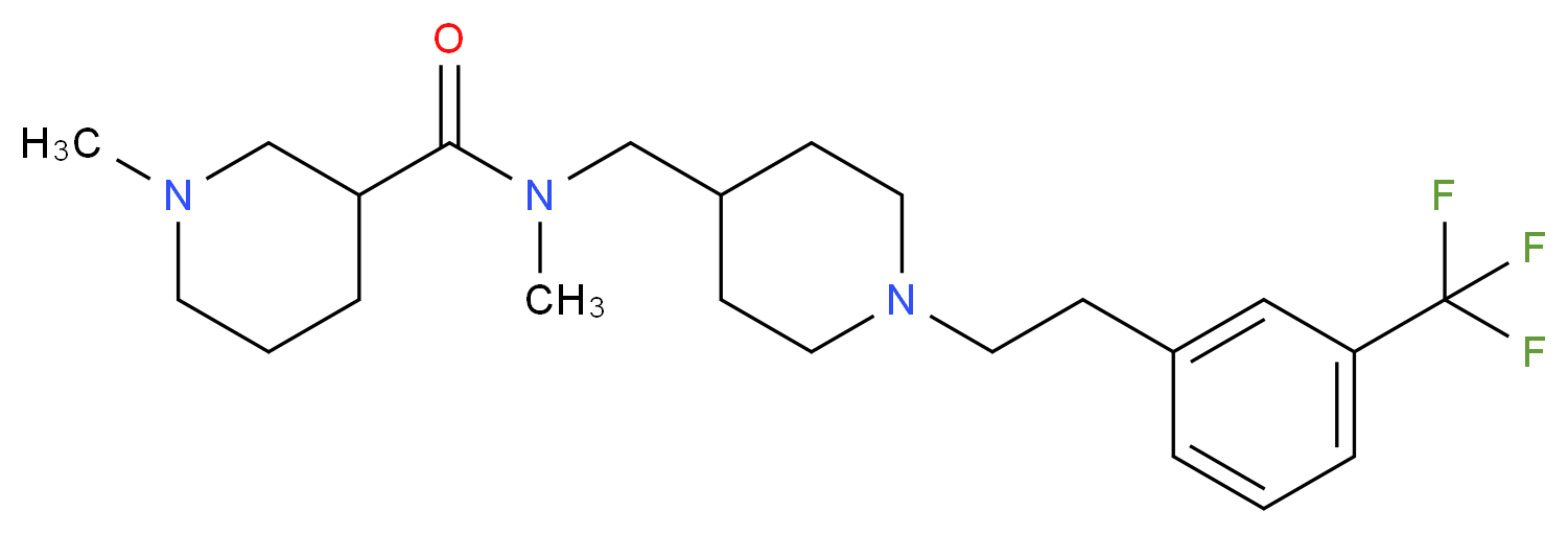 N,1-dimethyl-N-[(1-{2-[3-(trifluoromethyl)phenyl]ethyl}-4-piperidinyl)methyl]-3-piperidinecarboxamide_Molecular_structure_CAS_)