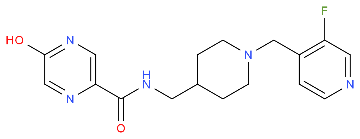 N-({1-[(3-fluoropyridin-4-yl)methyl]piperidin-4-yl}methyl)-5-hydroxypyrazine-2-carboxamide_Molecular_structure_CAS_)