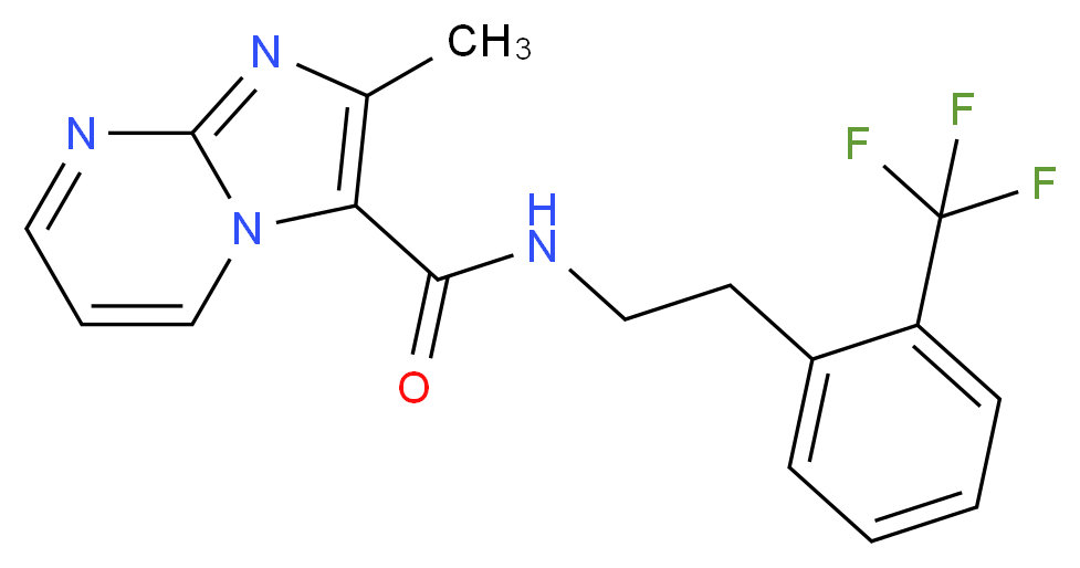 2-methyl-N-{2-[2-(trifluoromethyl)phenyl]ethyl}imidazo[1,2-a]pyrimidine-3-carboxamide_Molecular_structure_CAS_)