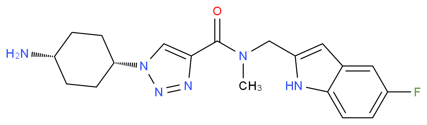1-(cis-4-aminocyclohexyl)-N-[(5-fluoro-1H-indol-2-yl)methyl]-N-methyl-1H-1,2,3-triazole-4-carboxamide_Molecular_structure_CAS_)