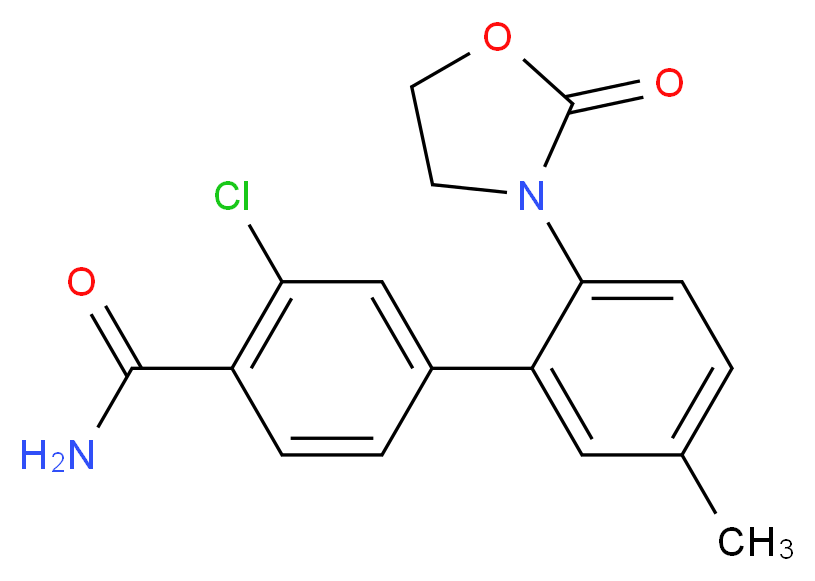 3-chloro-5'-methyl-2'-(2-oxo-1,3-oxazolidin-3-yl)biphenyl-4-carboxamide_Molecular_structure_CAS_)