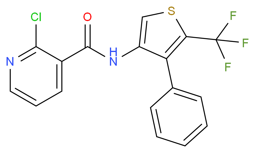 N3-[4-Phenyl-5-(trifluoromethyl)-3-thienyl]-2-chloronicotinamide_Molecular_structure_CAS_)