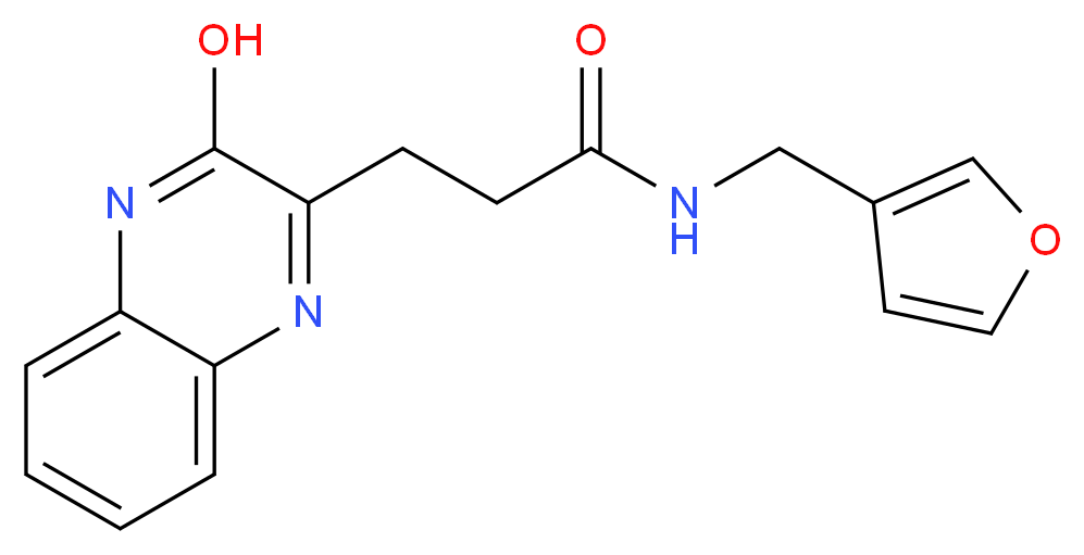 N-(3-furylmethyl)-3-(3-hydroxy-2-quinoxalinyl)propanamide_Molecular_structure_CAS_)