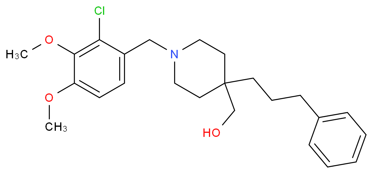 [1-(2-chloro-3,4-dimethoxybenzyl)-4-(3-phenylpropyl)-4-piperidinyl]methanol_Molecular_structure_CAS_)