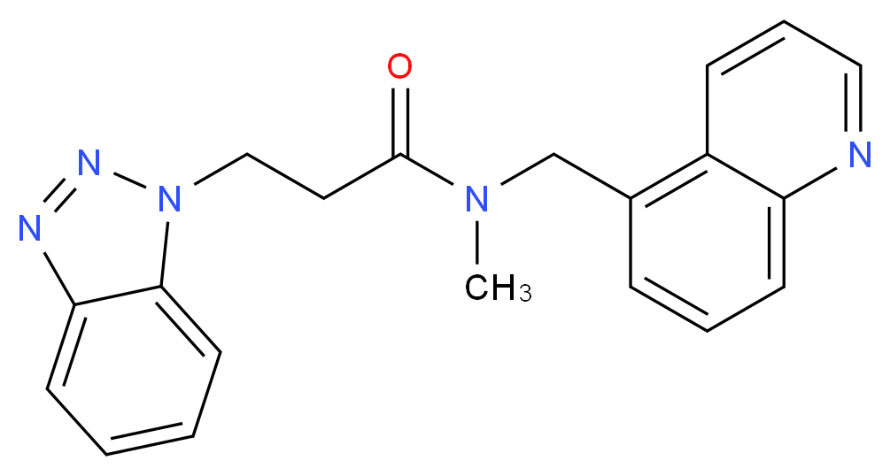 3-(1H-1,2,3-benzotriazol-1-yl)-N-methyl-N-(5-quinolinylmethyl)propanamide_Molecular_structure_CAS_)