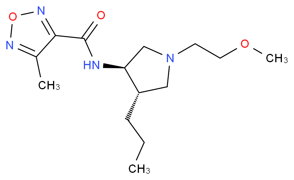 N-[(3R*,4S*)-1-(2-methoxyethyl)-4-propyl-3-pyrrolidinyl]-4-methyl-1,2,5-oxadiazole-3-carboxamide_Molecular_structure_CAS_)