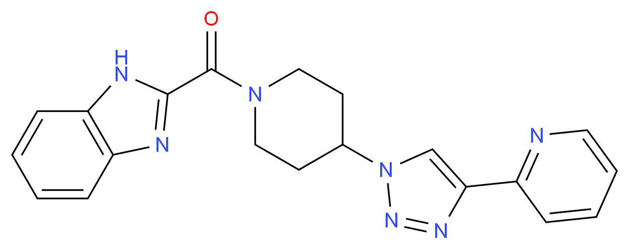 2-({4-[4-(2-pyridinyl)-1H-1,2,3-triazol-1-yl]-1-piperidinyl}carbonyl)-1H-benzimidazole_Molecular_structure_CAS_)