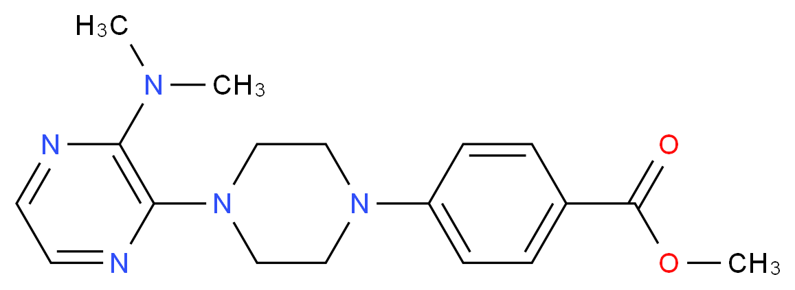 methyl 4-{4-[3-(dimethylamino)-2-pyrazinyl]-1-piperazinyl}benzoate_Molecular_structure_CAS_)