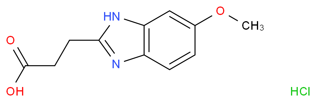 3-(6-Methoxy-1H-benzoimidazol-2-yl)-propionic acid hydrochloride_Molecular_structure_CAS_1185299-60-8)