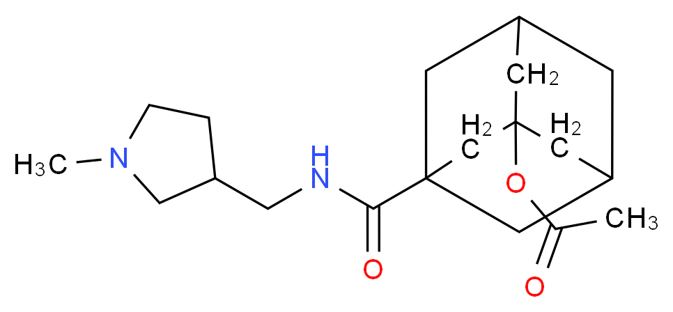 3-({[(1-methylpyrrolidin-3-yl)methyl]amino}carbonyl)-1-adamantyl acetate_Molecular_structure_CAS_)