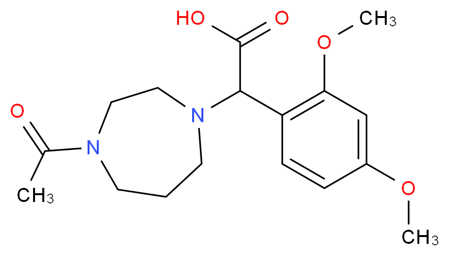 (4-acetyl-1,4-diazepan-1-yl)(2,4-dimethoxyphenyl)acetic acid_Molecular_structure_CAS_)