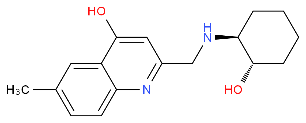 2-({[(1S*,2S*)-2-hydroxycyclohexyl]amino}methyl)-6-methylquinolin-4-ol_Molecular_structure_CAS_)