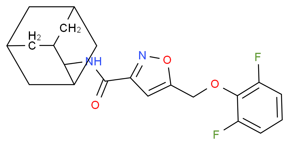 N-2-adamantyl-5-[(2,6-difluorophenoxy)methyl]-3-isoxazolecarboxamide_Molecular_structure_CAS_)