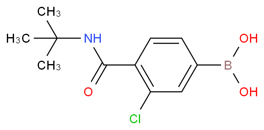 3-CHLORO-4-(N-TERT-BUTYLCARBAMOYL)PHENYLBORONIC ACID_Molecular_structure_CAS_850589-46-7)