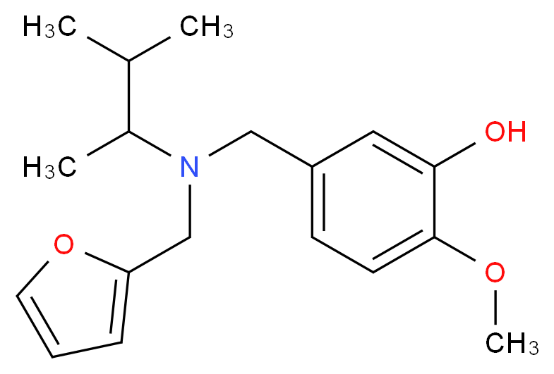 5-{[(1,2-dimethylpropyl)(2-furylmethyl)amino]methyl}-2-methoxyphenol_Molecular_structure_CAS_)