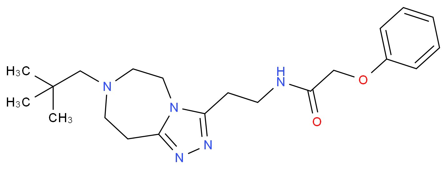 N-{2-[7-(2,2-dimethylpropyl)-6,7,8,9-tetrahydro-5H-[1,2,4]triazolo[4,3-d][1,4]diazepin-3-yl]ethyl}-2-phenoxyacetamide_Molecular_structure_CAS_)