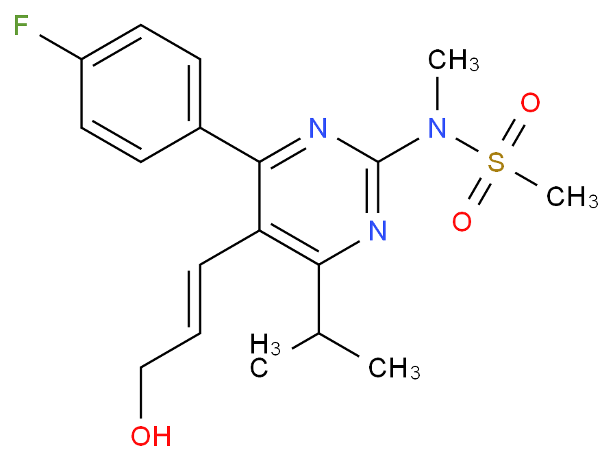 N-[4-(4-Fluorophenyl)-5-[(1E)-3-hydroxy-1-propen-1-yl]-6-(1-methylethyl)-2-pyrimidinyl]-N-methyl-methanesulfonamide_Molecular_structure_CAS_910867-08-2)