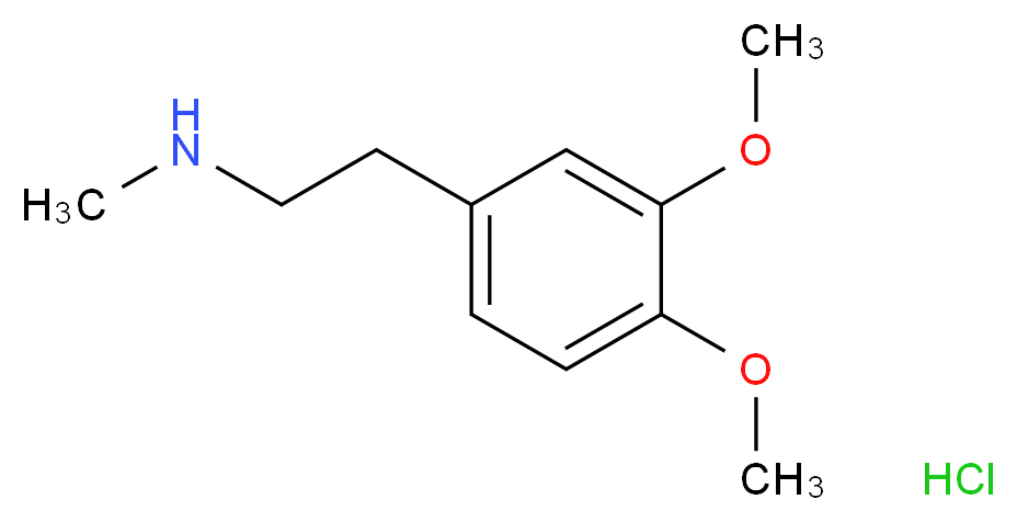 3,4-Dimethoxy-N-methylphenethylamine hydrochloride_Molecular_structure_CAS_13078-76-7)