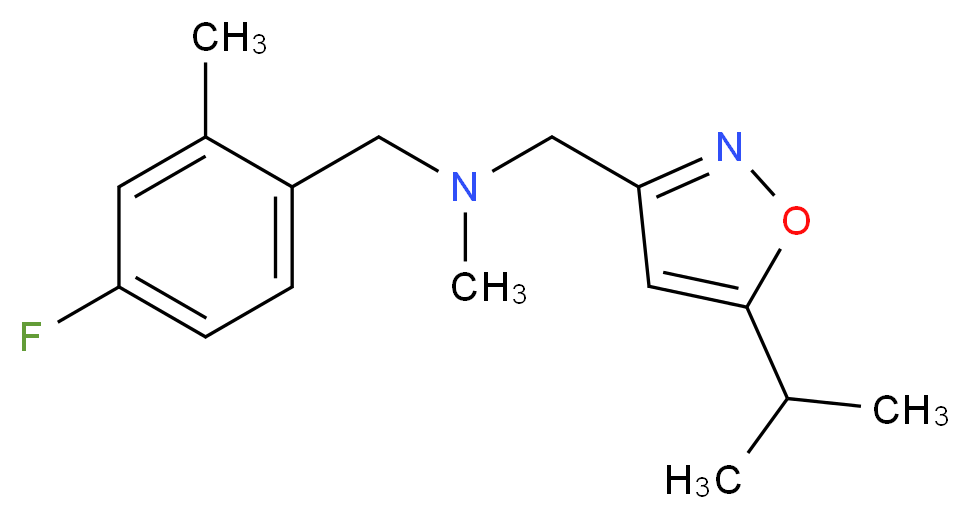 (4-fluoro-2-methylbenzyl)[(5-isopropylisoxazol-3-yl)methyl]methylamine_Molecular_structure_CAS_)
