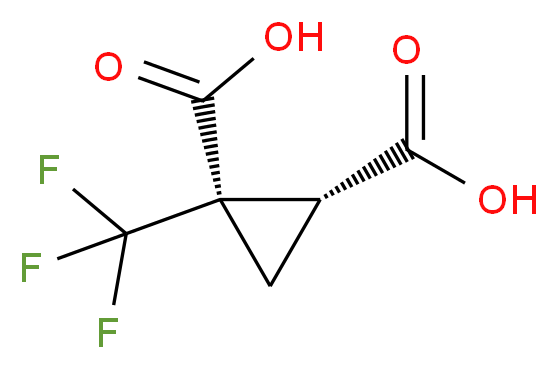 (1R,2R)-1-(trifluoromethyl)cyclopropane-1,2-dicarboxylic acid_Molecular_structure_CAS_)
