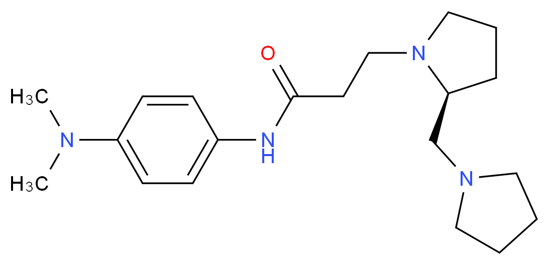 N-[4-(dimethylamino)phenyl]-3-[(2S)-2-(pyrrolidin-1-ylmethyl)pyrrolidin-1-yl]propanamide_Molecular_structure_CAS_)