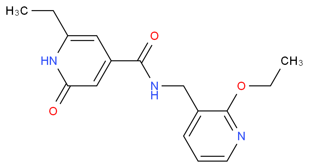 N-[(2-ethoxypyridin-3-yl)methyl]-6-ethyl-2-oxo-1,2-dihydropyridine-4-carboxamide_Molecular_structure_CAS_)