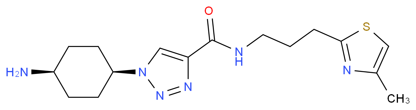 1-(cis-4-aminocyclohexyl)-N-[3-(4-methyl-1,3-thiazol-2-yl)propyl]-1H-1,2,3-triazole-4-carboxamide_Molecular_structure_CAS_)