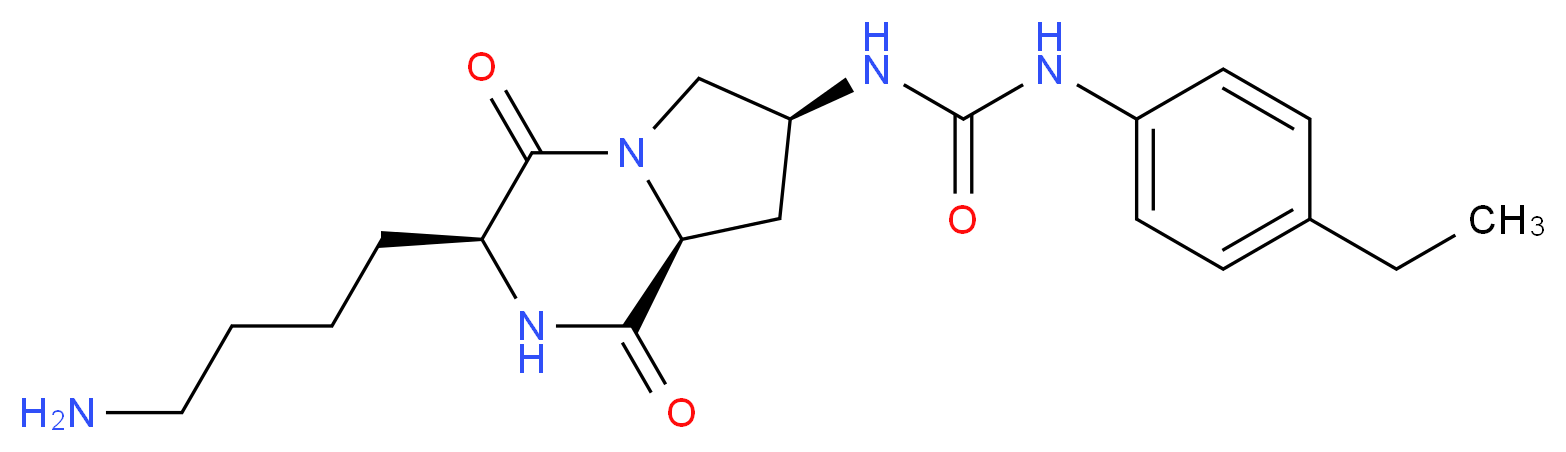 N-[(3S,7S,8aS)-3-(4-aminobutyl)-1,4-dioxooctahydropyrrolo[1,2-a]pyrazin-7-yl]-N'-(4-ethylphenyl)urea_Molecular_structure_CAS_)