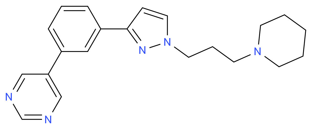 5-(3-{1-[3-(1-piperidinyl)propyl]-1H-pyrazol-3-yl}phenyl)pyrimidine_Molecular_structure_CAS_)