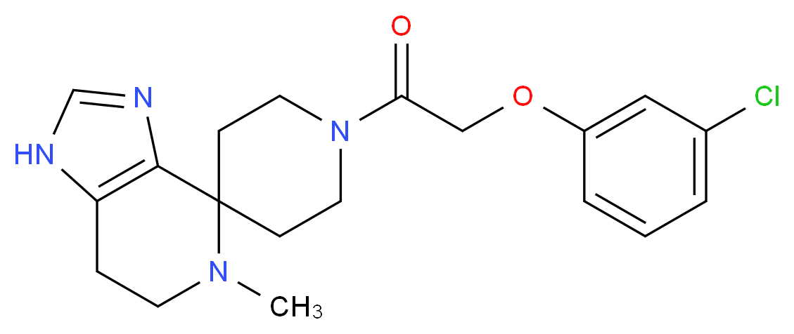 1'-[(3-chlorophenoxy)acetyl]-5-methyl-1,5,6,7-tetrahydrospiro[imidazo[4,5-c]pyridine-4,4'-piperidine]_Molecular_structure_CAS_)