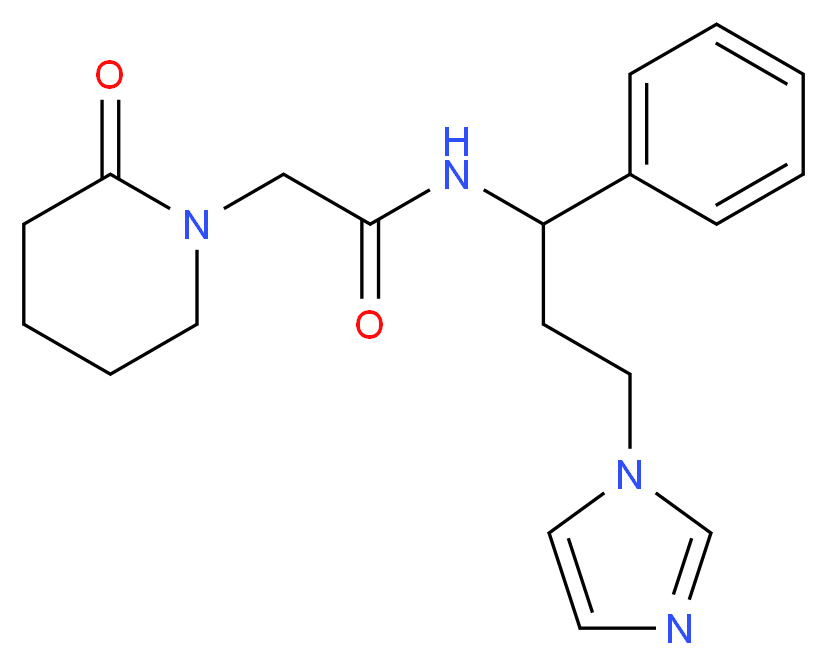 N-[3-(1H-imidazol-1-yl)-1-phenylpropyl]-2-(2-oxopiperidin-1-yl)acetamide_Molecular_structure_CAS_)