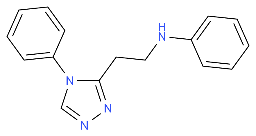 N-[2-(4-phenyl-4H-1,2,4-triazol-3-yl)ethyl]aniline_Molecular_structure_CAS_)