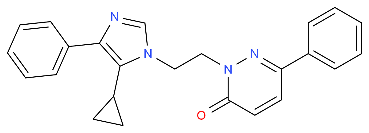 2-[2-(5-cyclopropyl-4-phenyl-1H-imidazol-1-yl)ethyl]-6-phenylpyridazin-3(2H)-one_Molecular_structure_CAS_)