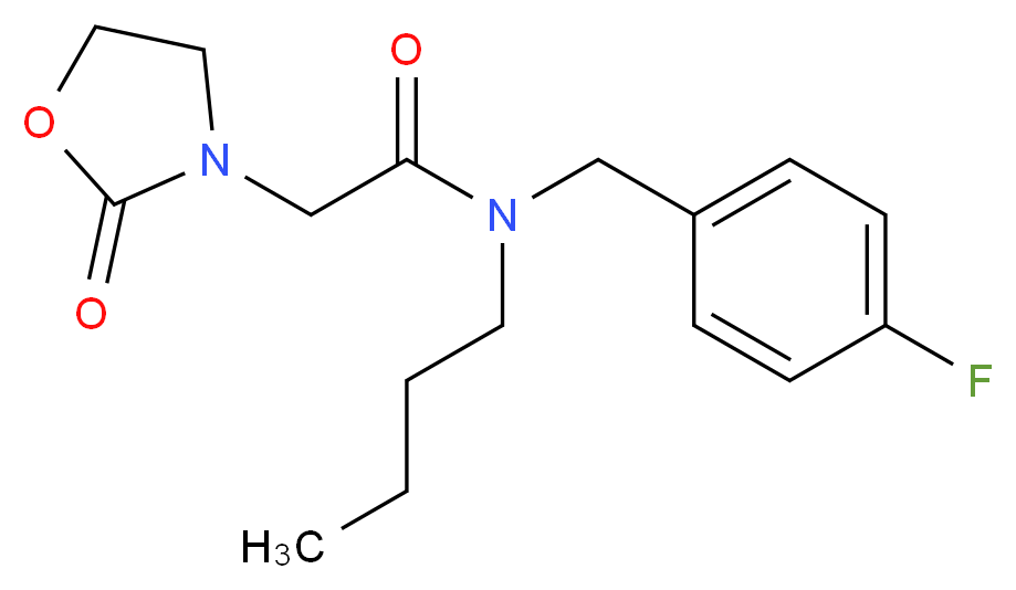 N-butyl-N-(4-fluorobenzyl)-2-(2-oxo-1,3-oxazolidin-3-yl)acetamide_Molecular_structure_CAS_)