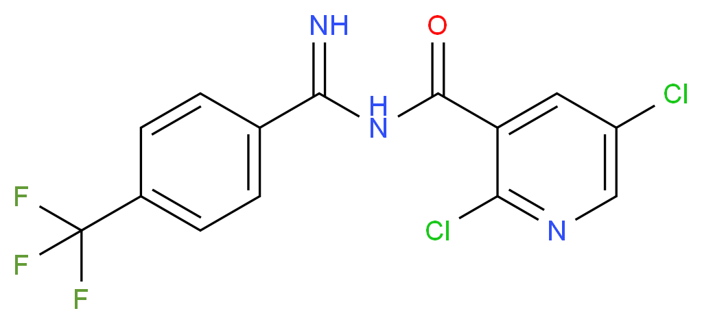 N3-imino[4-(trifluoromethyl)phenyl]methyl-2,5-dichloronicotinamide_Molecular_structure_CAS_)