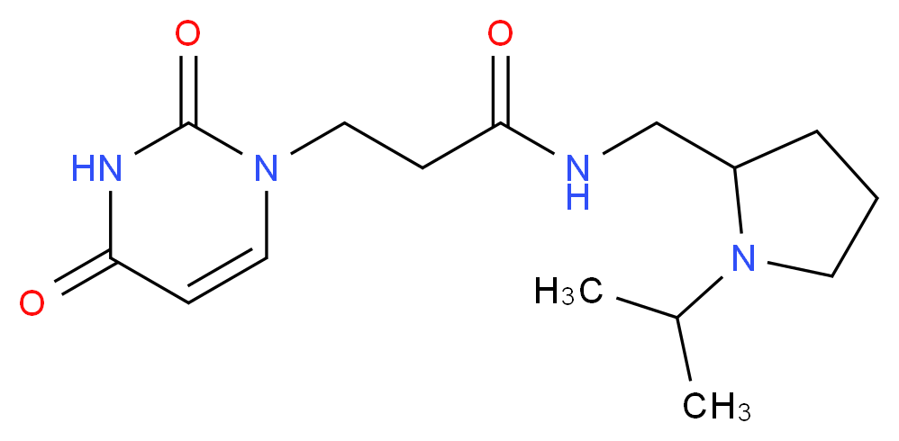 3-(2,4-dioxo-3,4-dihydropyrimidin-1(2H)-yl)-N-[(1-isopropylpyrrolidin-2-yl)methyl]propanamide_Molecular_structure_CAS_)