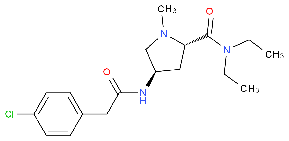 (4R)-4-{[(4-chlorophenyl)acetyl]amino}-N,N-diethyl-1-methyl-L-prolinamide_Molecular_structure_CAS_)